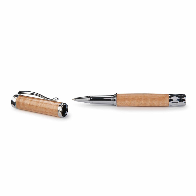 Chevron Die Cut Pen Kit - Types:Rollerball - Finish:Chrome